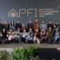 Para pemenang dan pengurus Pewarta Foto Indonesia berfoto bersama dalam ajang Anugerah Pewarta Foto Indonesia (APFI) 2026 di Bogor.