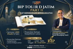 Usai Gebyar Fastabiqul Khairat, BIP Besok Kembali Tebar Berkah Lewat Tour Jatim II, Santuni 1.000 Yatim-Dhuafa, Bantu Griya Lansia dan Bangun Asrama Santri